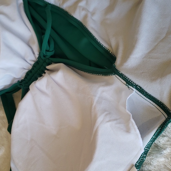 NWT Daci Swimsuit Ruched Front Full Lining Built in Cups Green Womens 18 W - Picture 14 of 16
